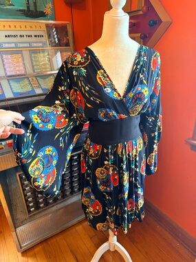 Trashy Diva parasols print  kimono style dress